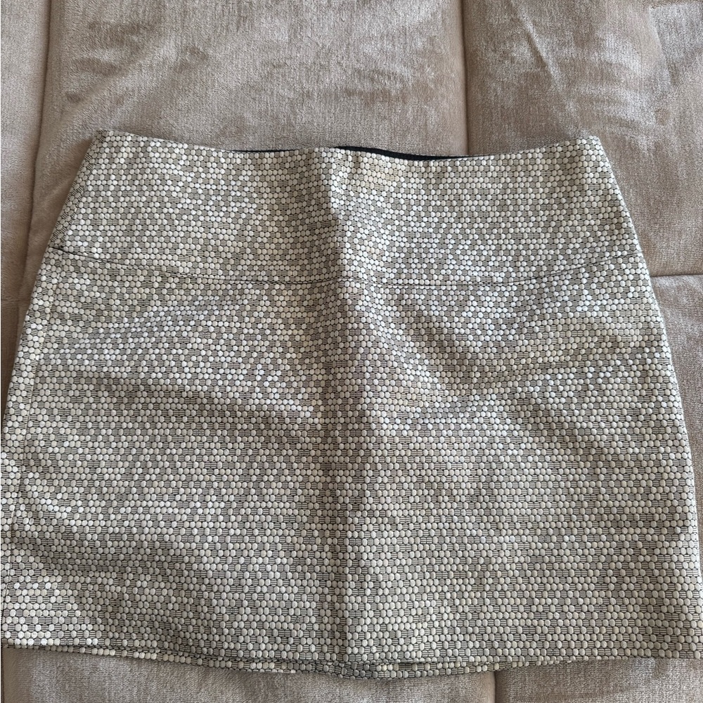 Express metallic mini skirt